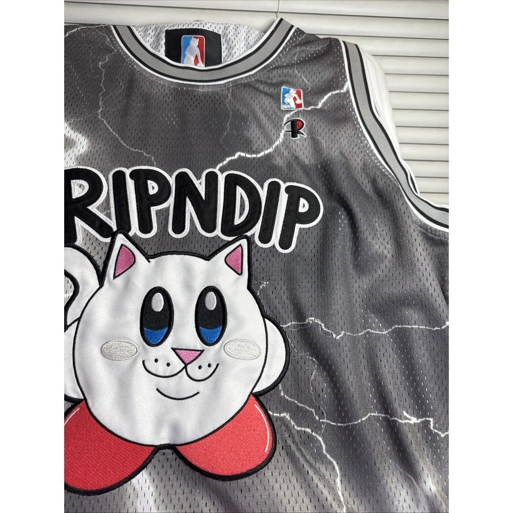 Ripndip Thunder  Lord Nermal Jersey Mitchell & Ness Lighting Xl Grey Limited HTF - Picture 5 of 14